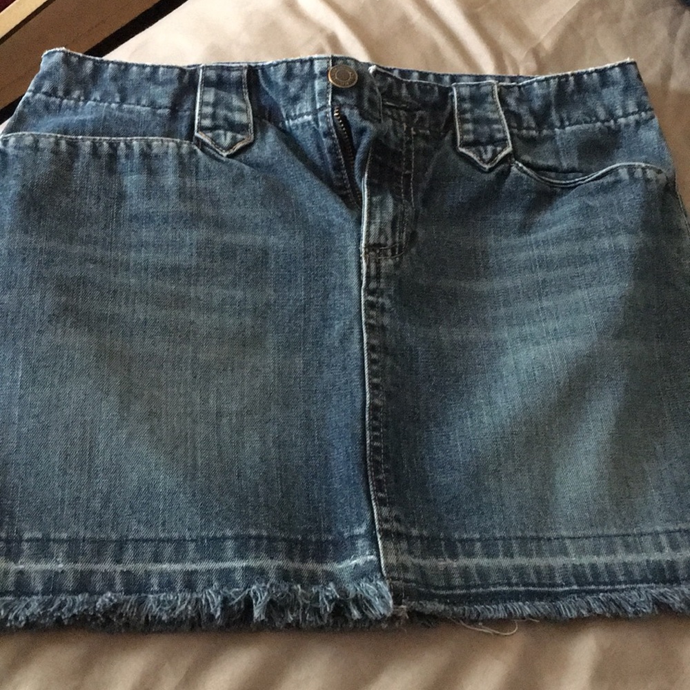 Jean mini skirt